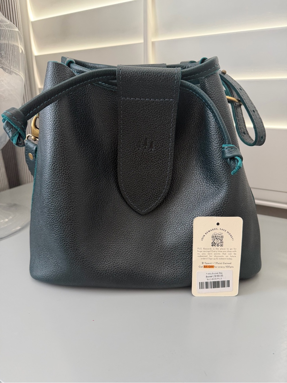 Portland Leather Goods Large  FIREFLY bucket bag in BOREAL